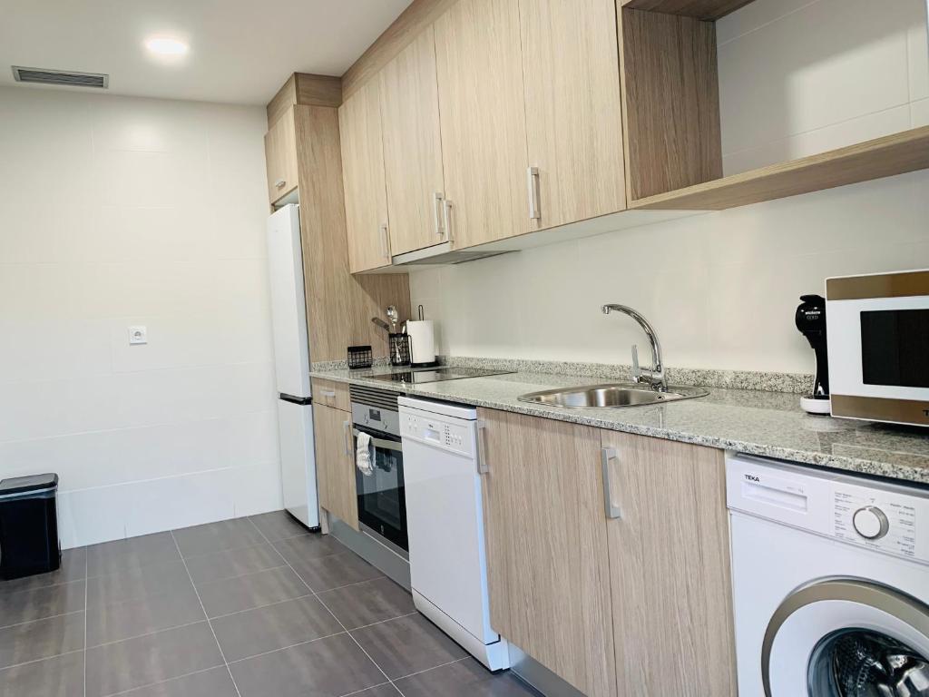 Kuchyň nebo kuchyňský kout v ubytování Apartamentos Best Ainsa