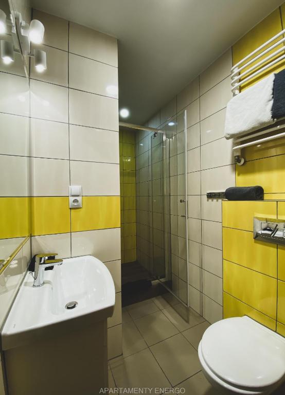 Kúpeľňa v ubytovaní Apartamenty Energo