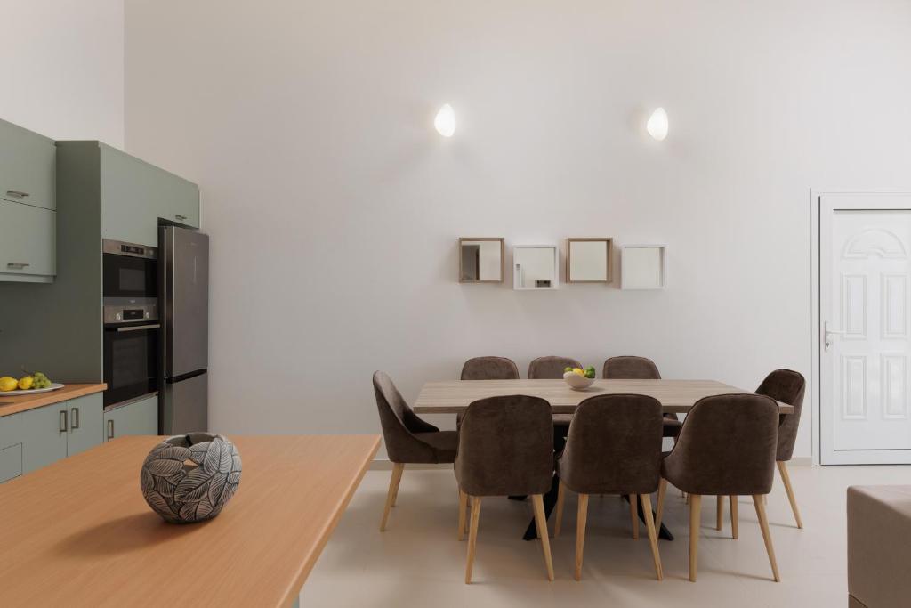 Kuchyň nebo kuchyňský kout v ubytování Nisos Villas Corfu