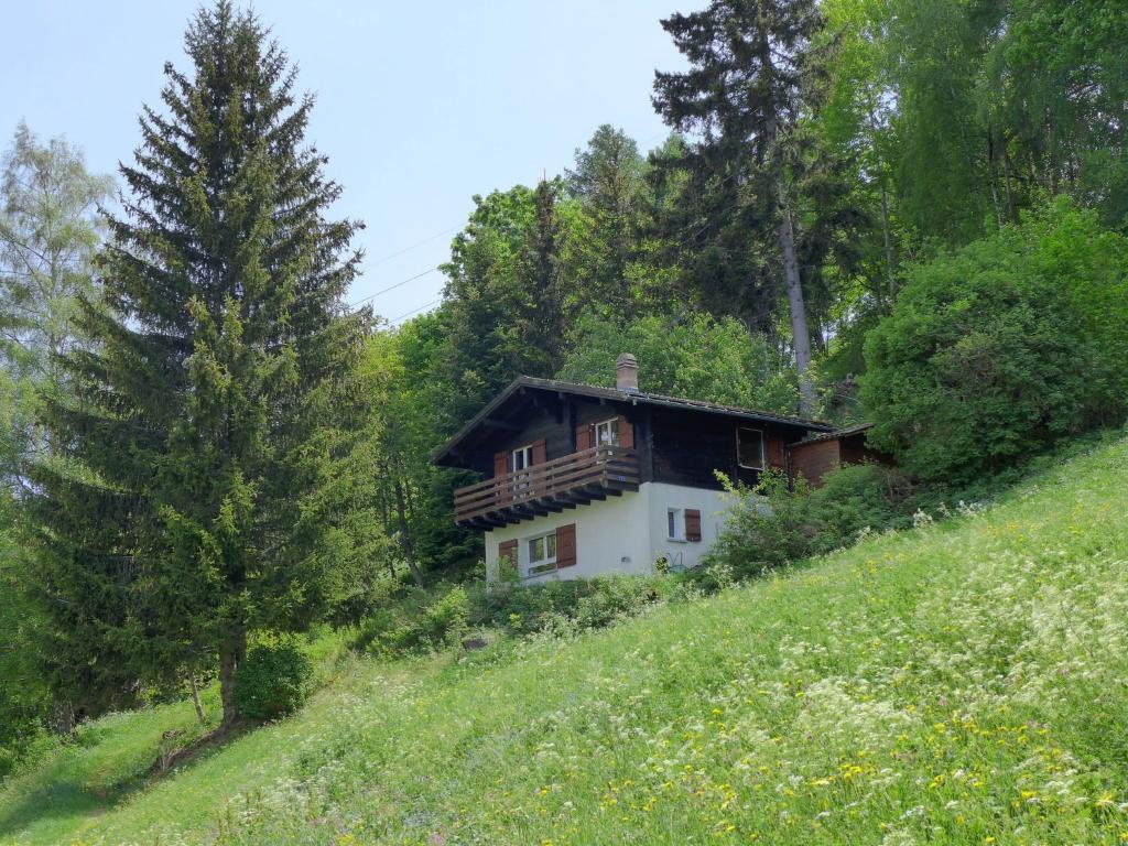 una casa sul fianco di una collina di Holiday Home Chalet Ninette by Interhome a Eischoll