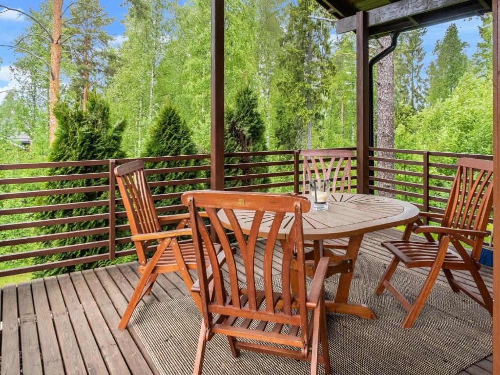 Balkón nebo terasa v ubytování Holiday Home Kanervarinne by Interhome