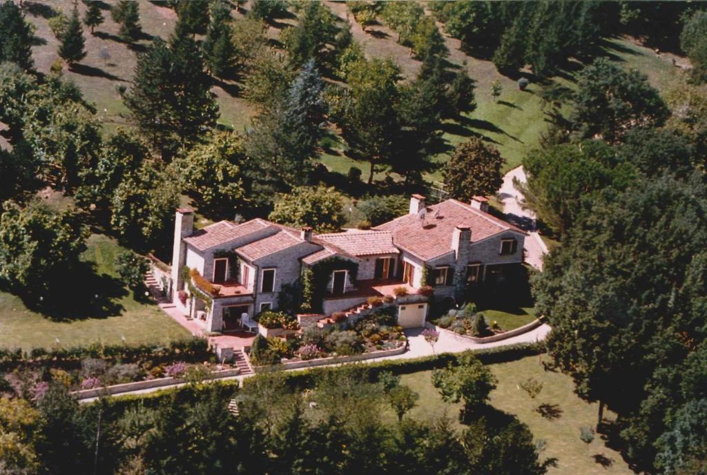 an aerial view of a house at Casaballoni in Borgo San Lorenzo