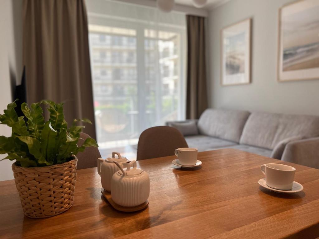 Posezení v ubytování Apartamenty Angielska Grobla Q4Apartments