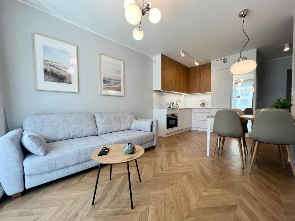 Kuchyň nebo kuchyňský kout v ubytování Apartamenty Angielska Grobla Q4Apartments