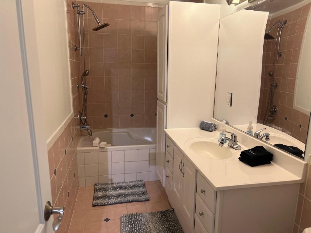Koupelna v ubytování Newly Remodeled spacious units, minutes from mountains, inlet, downtown and airport
