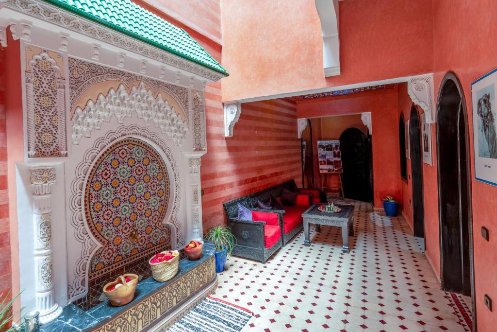 Posezení v ubytování Riad Haj Thami