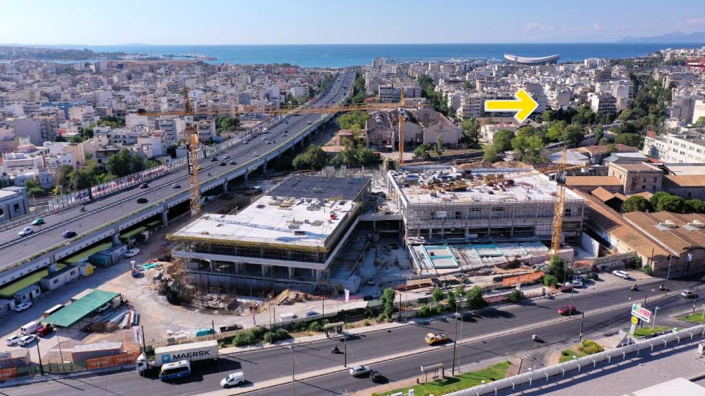 Letecký snímek ubytování Piraeus Bright Apt