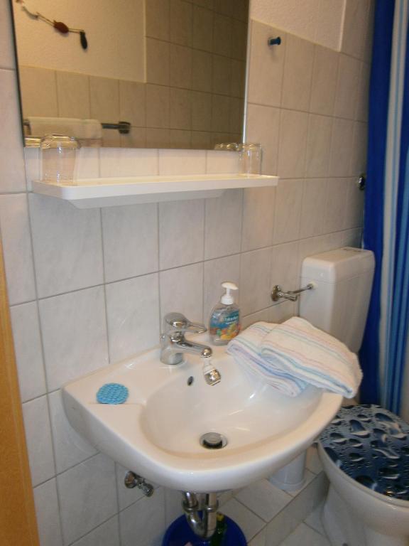 Koupelna v ubytování Haus Steinbach