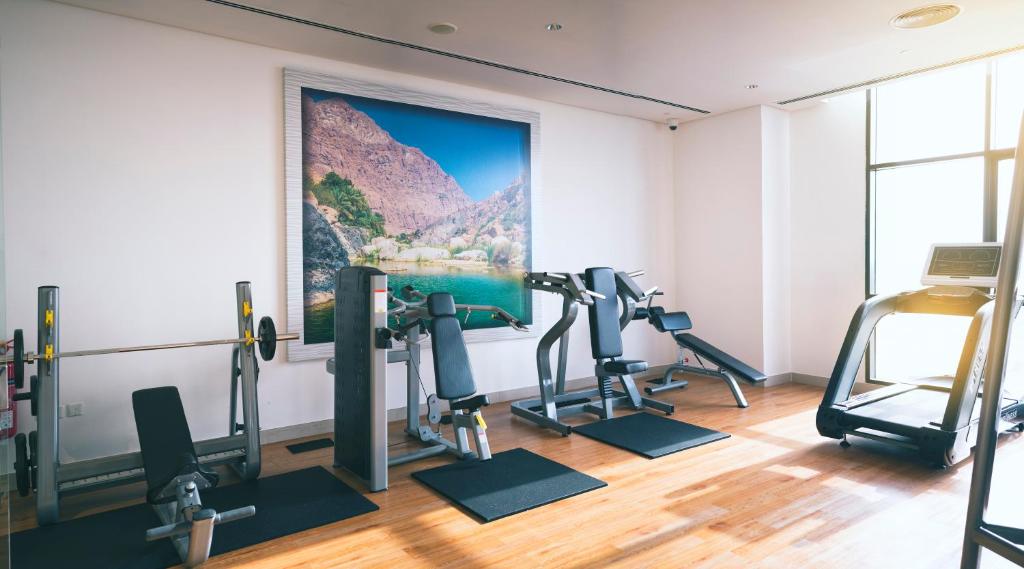 Fitness centrum a/nebo fitness zařízení v ubytování Boulevard Hotel Oman
