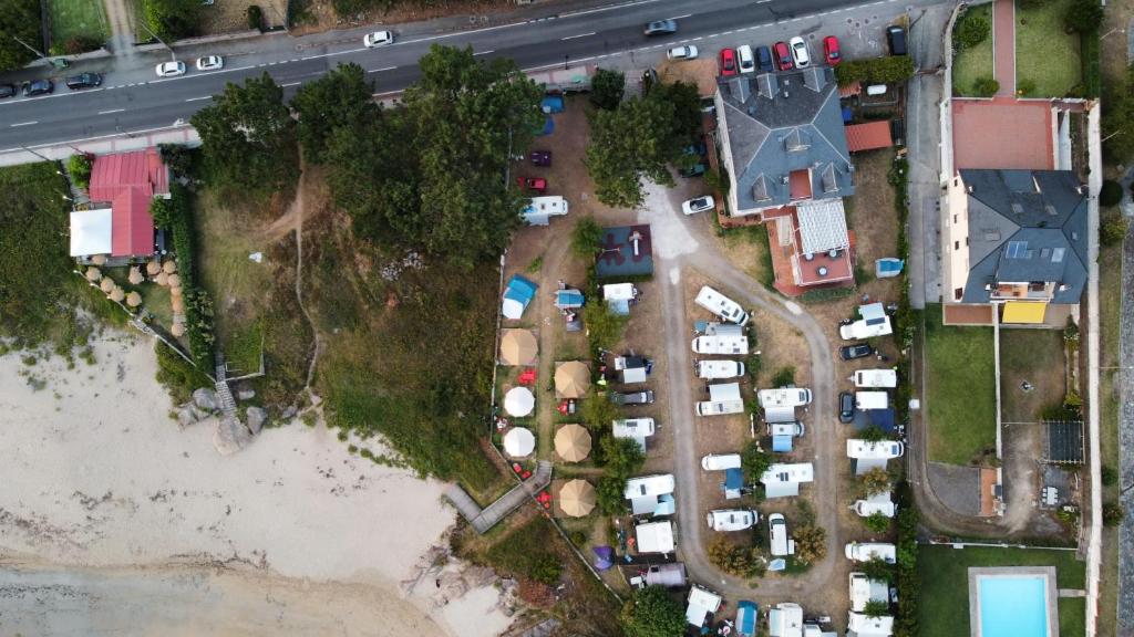 Letecký snímek ubytování Camping & Glamping Muiñeira
