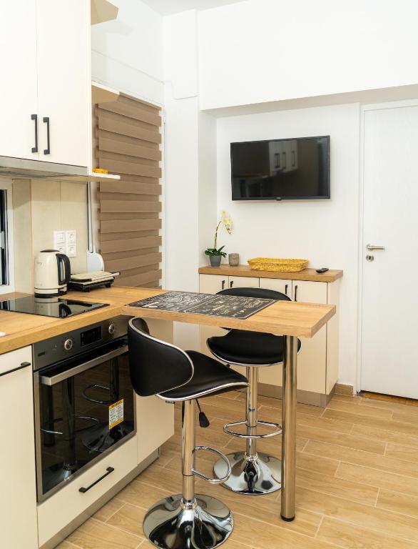 Kuchyň nebo kuchyňský kout v ubytování Modern studio Chiou