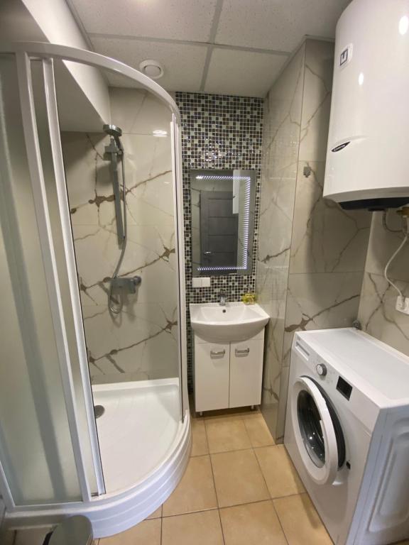 Koupelna v ubytování Jacuzzi Apartament Old town Free parking