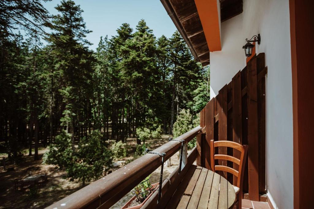 A balcony or terrace at Vallicciola Nature Hotel