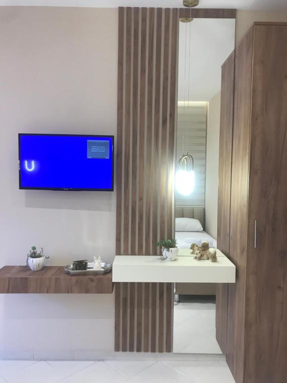 TV a/nebo společenská místnost v ubytování Apartments Ada Bojana