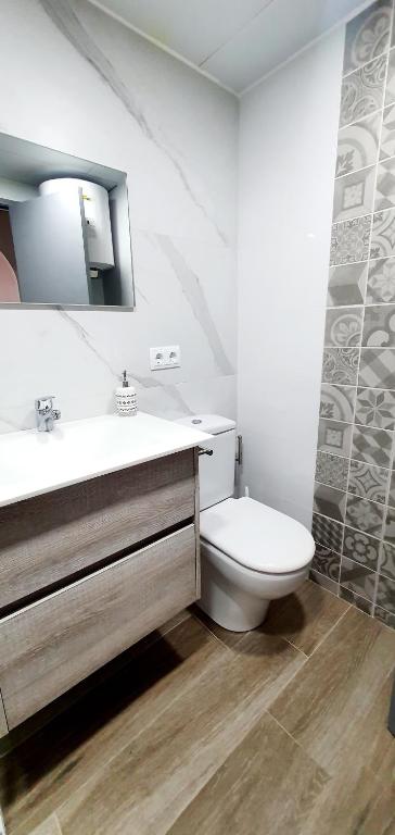 Koupelna v ubytování La Pedrera Font Nova