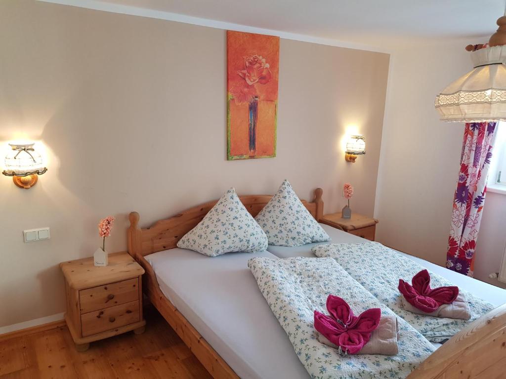 Postel nebo postele na pokoji v ubytování Ferienhaus Alfenz