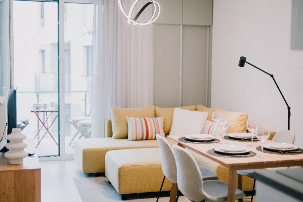 Et opholdsområde på Elisabeth Downtown Suites