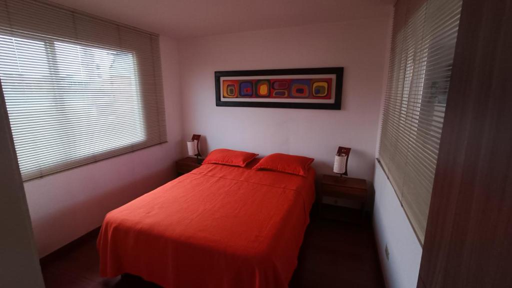 Cama o camas de una habitación en Apartamentos Fontibon cerca aeropuerto