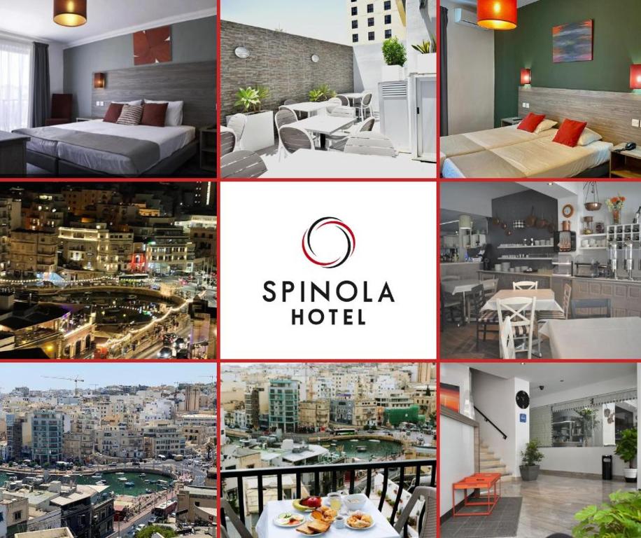 un collage di foto di un hotel di Spinola Hotel a San Giuliano