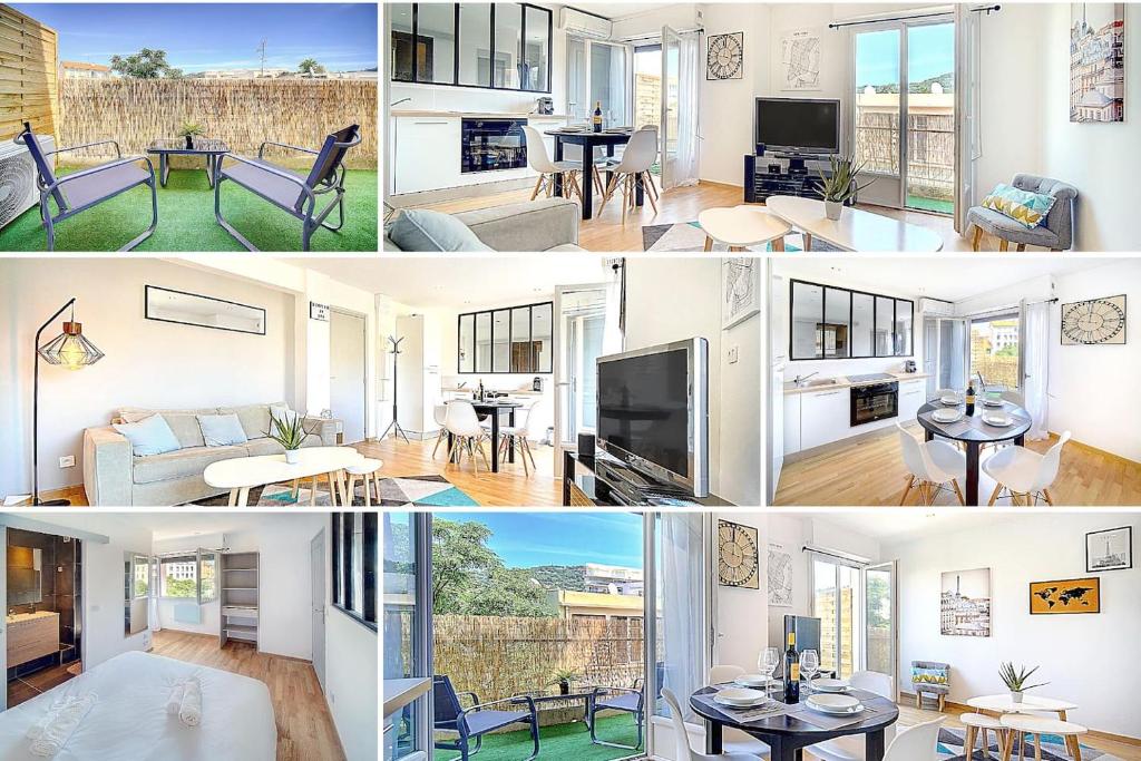 Le Max et Leo - 600m plage - Verrière côte d'Azur - One-Bedroom Apartment