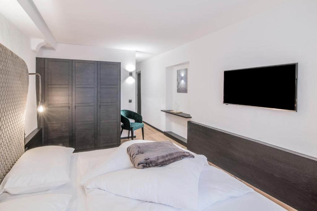 Postel nebo postele na pokoji v ubytování B&B Zur Traube