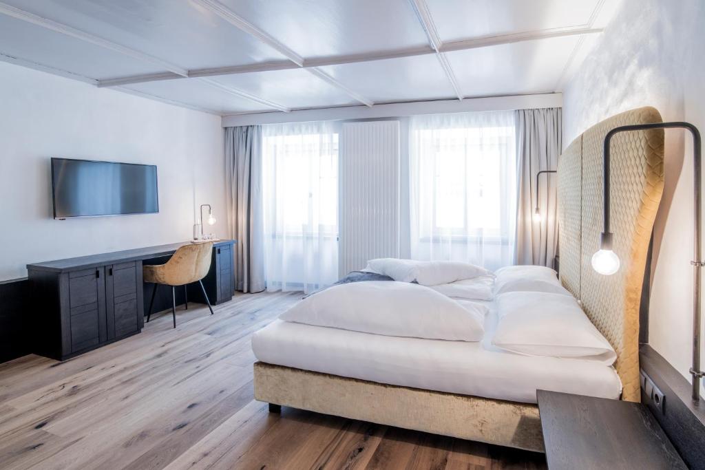 Postel nebo postele na pokoji v ubytování B&B Zur Traube