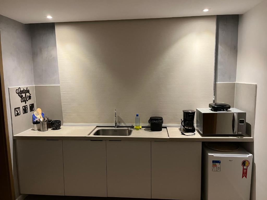 A cozinha ou cozinha compacta de Flat 313 Bauten Cabo Branco