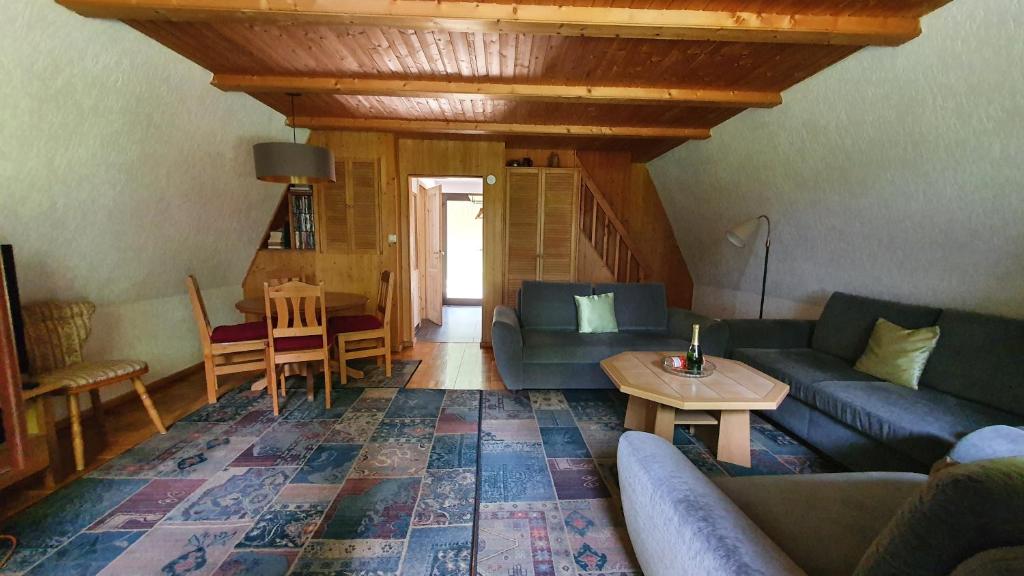 Posezení v ubytování Finnhaus Neubauer