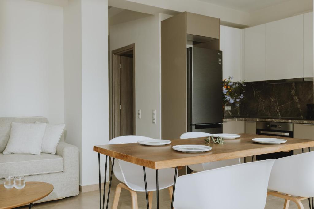 Kuchyň nebo kuchyňský kout v ubytování Paleros Bay Villas