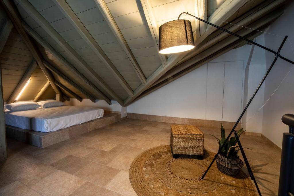 Кровать или кровати в номере Gold Sun Villas