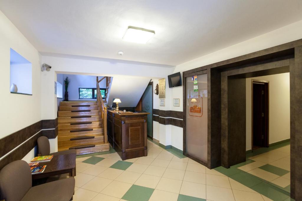 Kuchyň nebo kuchyňský kout v ubytování Hotel Citadella