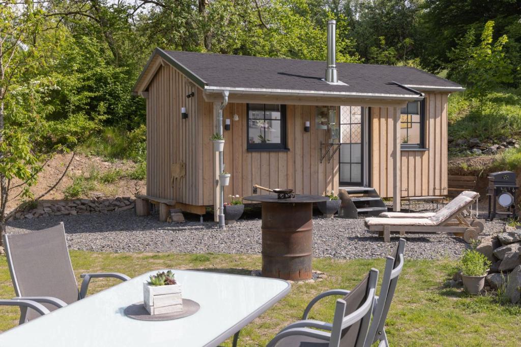 Zahrada ubytování Tinyhouse am km8komma2