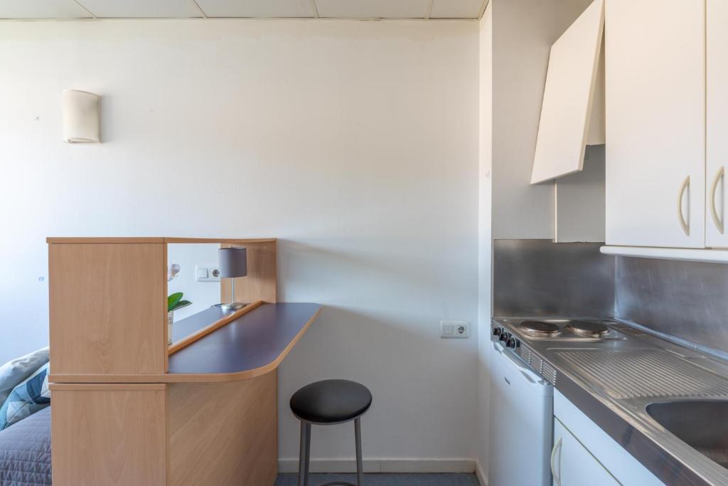 Kuchyň nebo kuchyňský kout v ubytování Residencia Universitaria Resa Lesseps