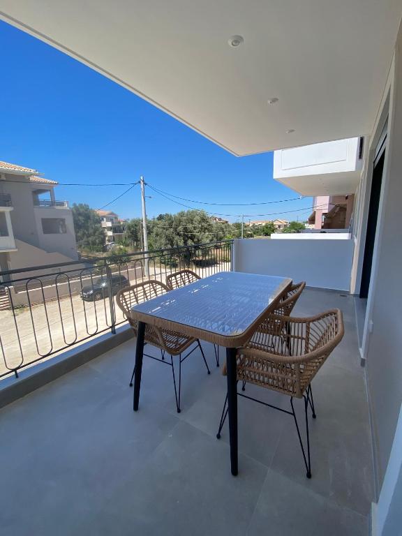 A balcony or terrace at VIP luxury apartment in the Town of Lefkada