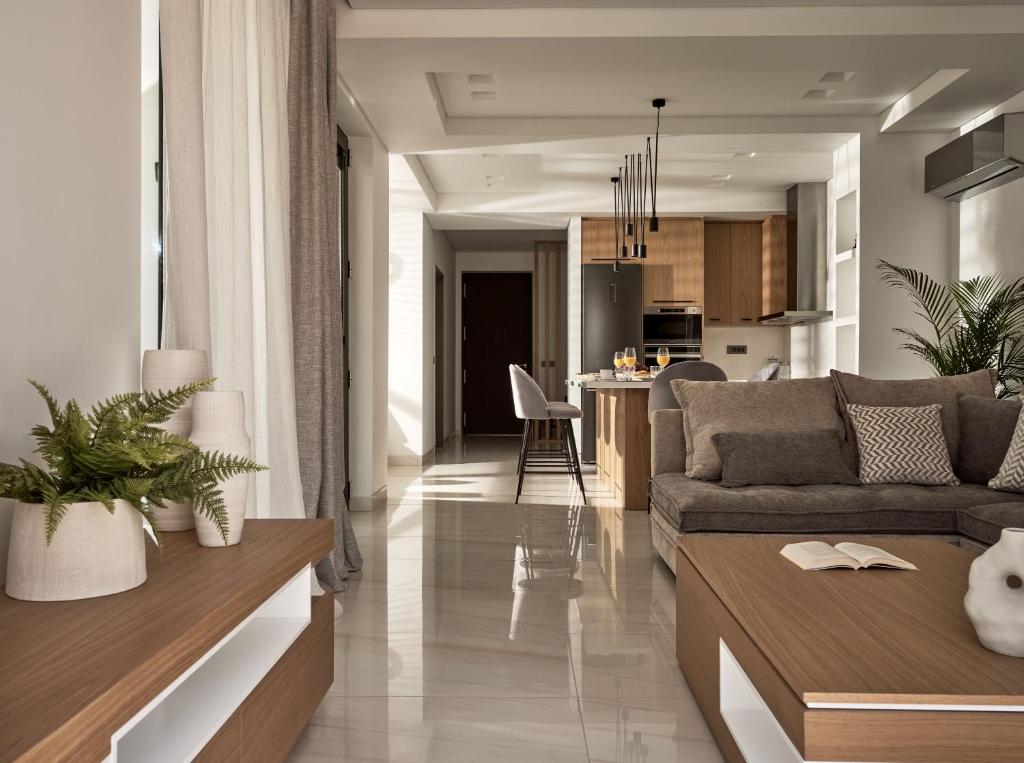 Część wypoczynkowa w obiekcie Anthis Luxury Villas - A Haven of Serene Modern Elegance, by ZanteWize