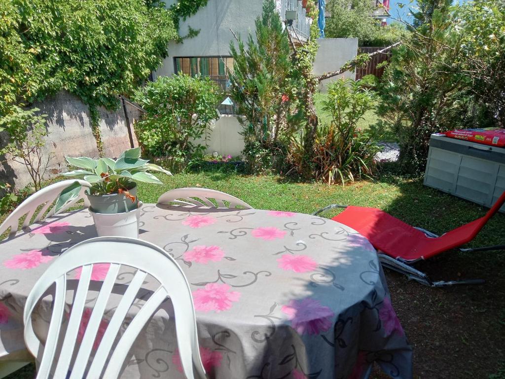 Zahrada ubytování Petit St George 100mt du lac a Montreux