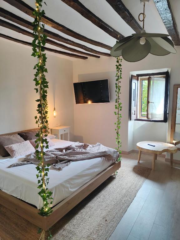 Postel nebo postele na pokoji v ubytování Casa Rural La Molinera Etxea
