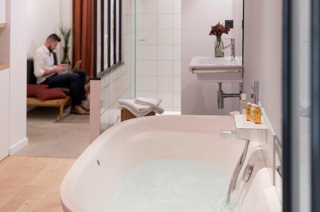 Koupelna v ubytování MiHotel Charité