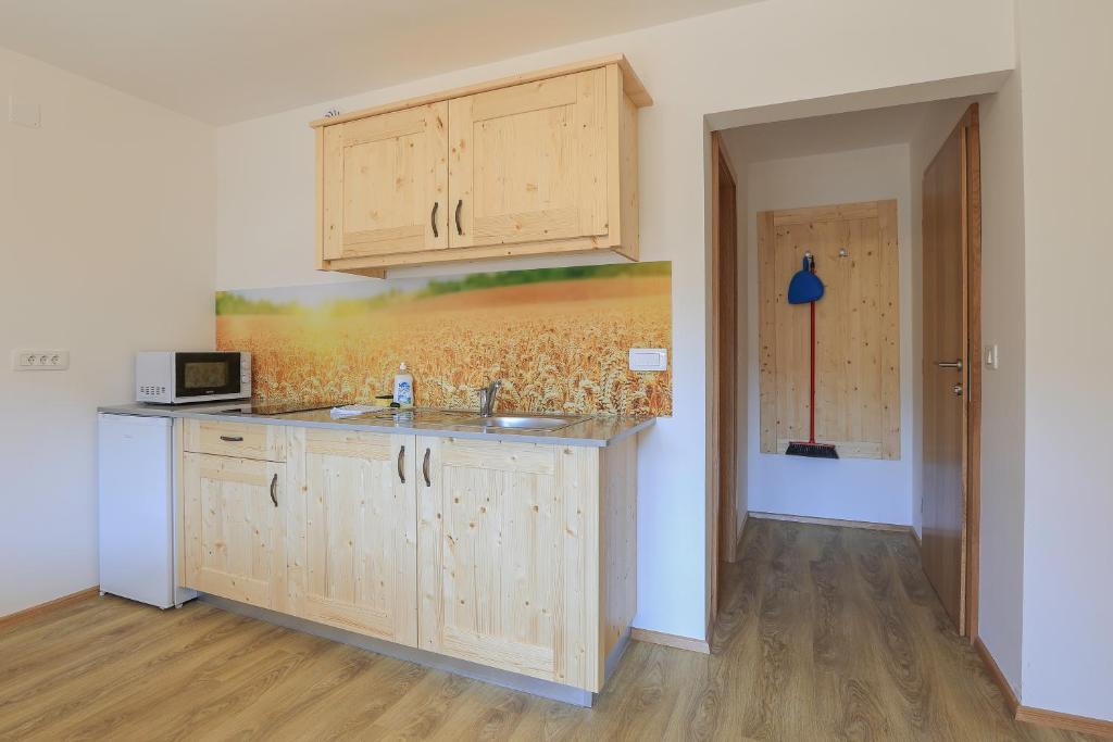 Kuchyň nebo kuchyňský kout v ubytování Apartments Mulej