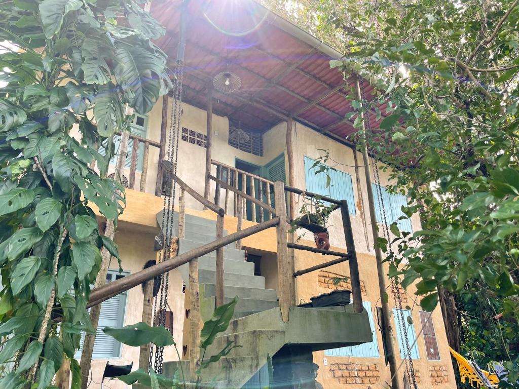 Balkón nebo terasa v ubytování Eco Hostel Bosque di Barro