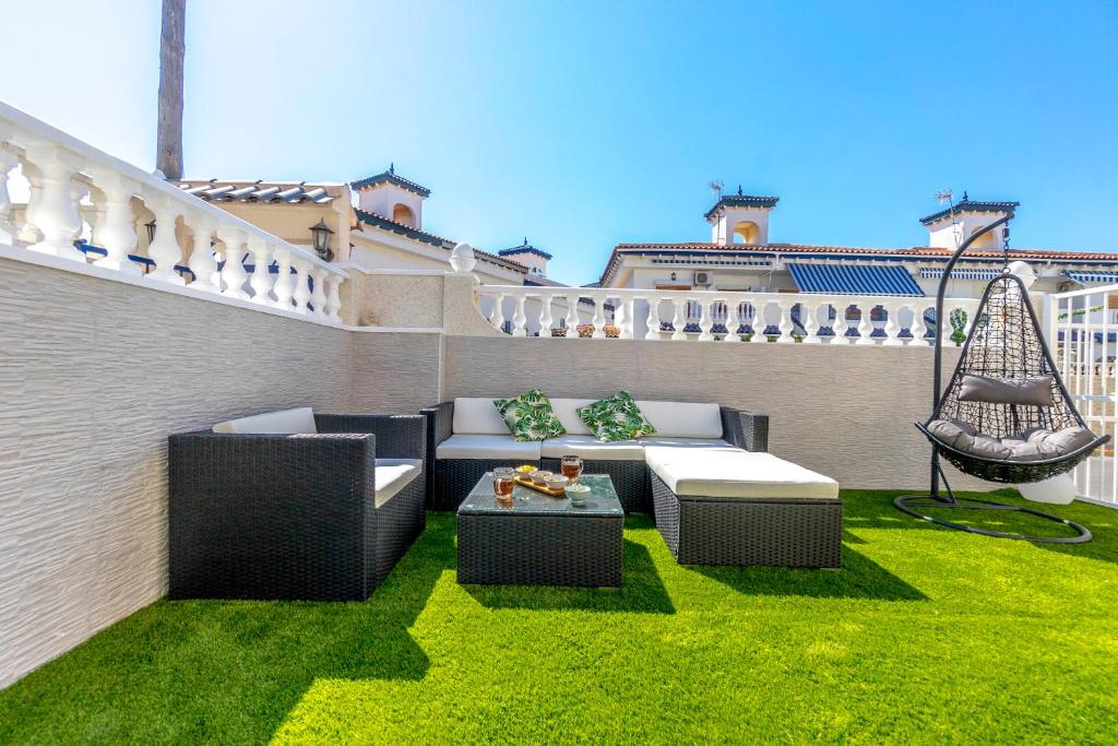 Posezení v ubytování VILLA-CAPRICHO Dunas de la Mata 1
