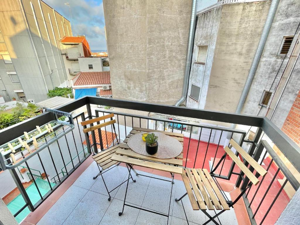 Balkón alebo terasa v ubytovaní Apartamentos Blanes Petit