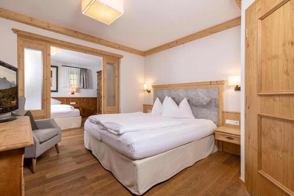 Postel nebo postele na pokoji v ubytování Landhaus Dorfbäck