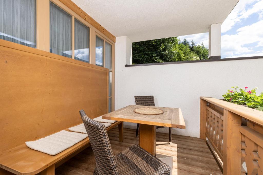 Balkón nebo terasa v ubytování Landhaus Dorfbäck