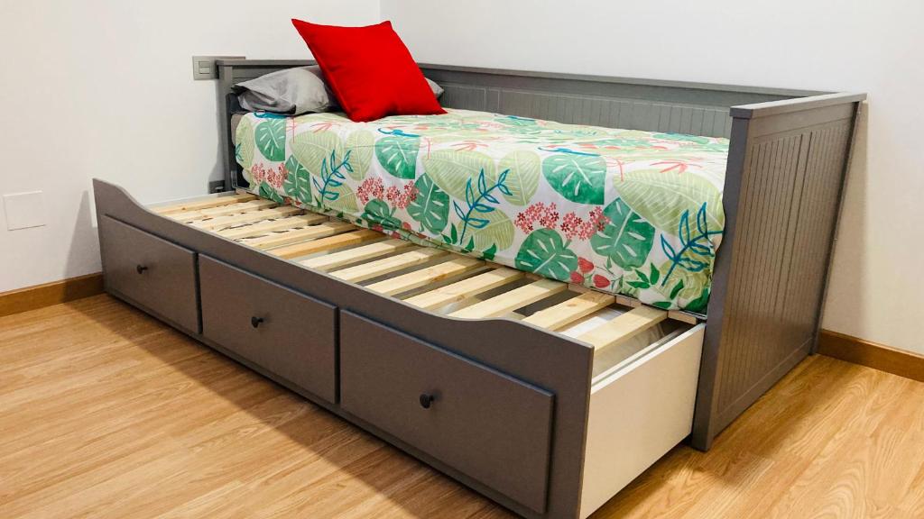 Postel nebo postele na pokoji v ubytování Apartamento Aravi