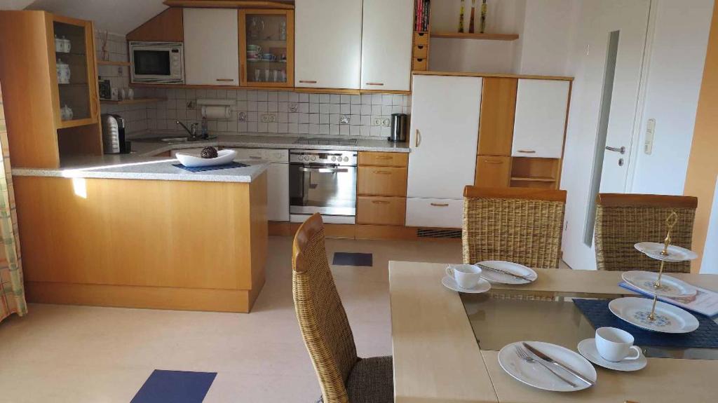 Kuchyň nebo kuchyňský kout v ubytování Ferienwohnung Graf Konrad