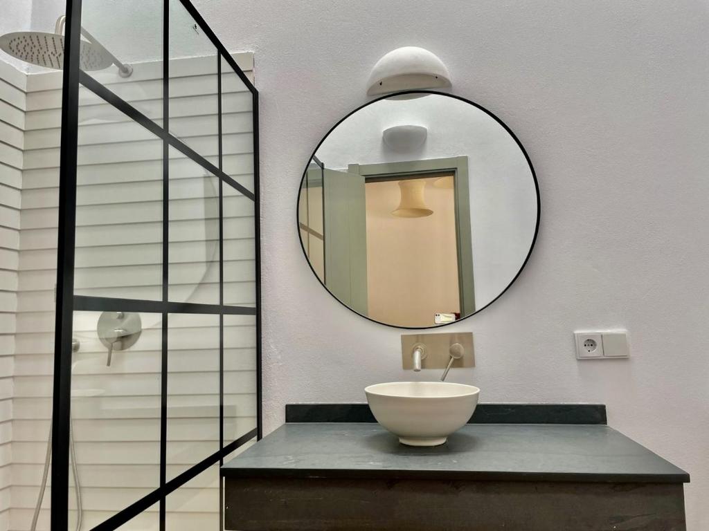 Koupelna v ubytování Apartamentos, Finca Contrabando Sanlucar del Guadiana, Huelva