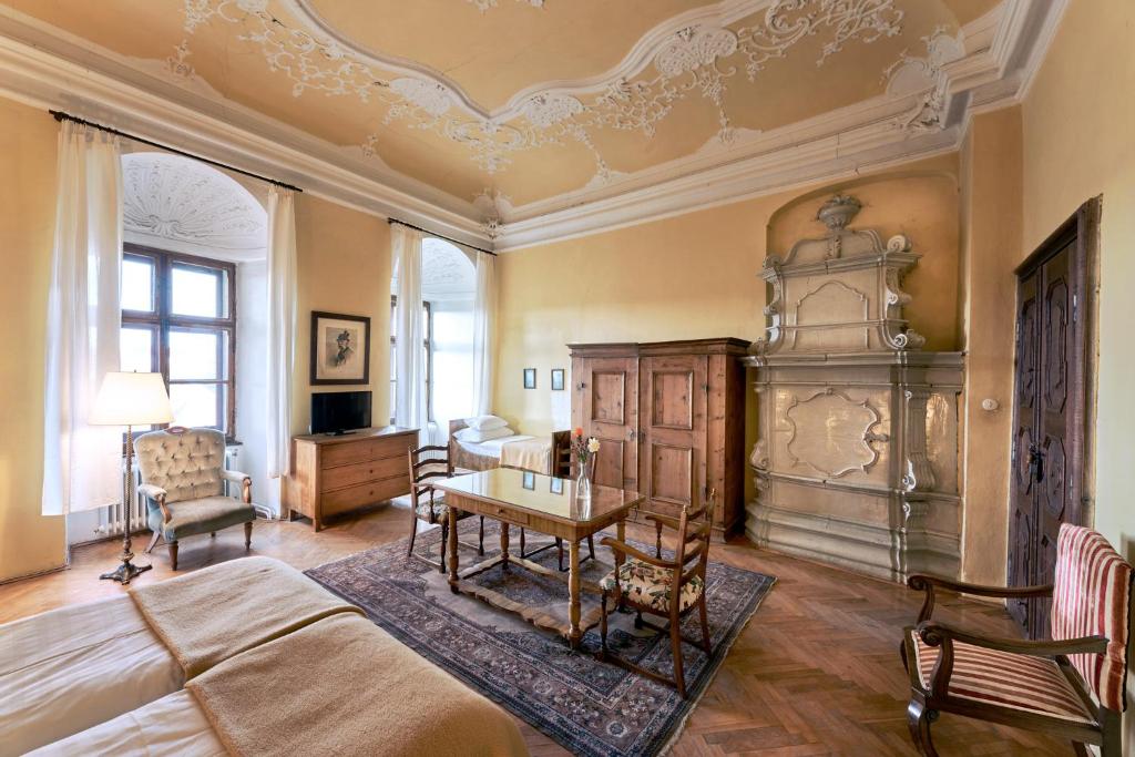 Posezení v ubytování Schloss Drosendorf