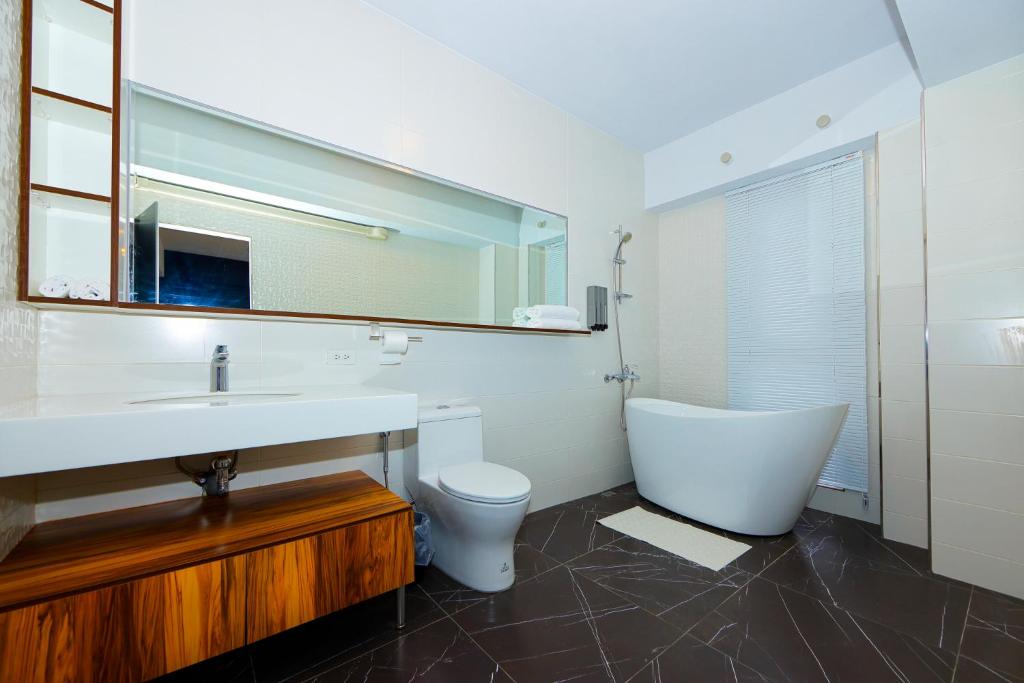Koupelna v ubytování Shui Shang Yuan Homestay