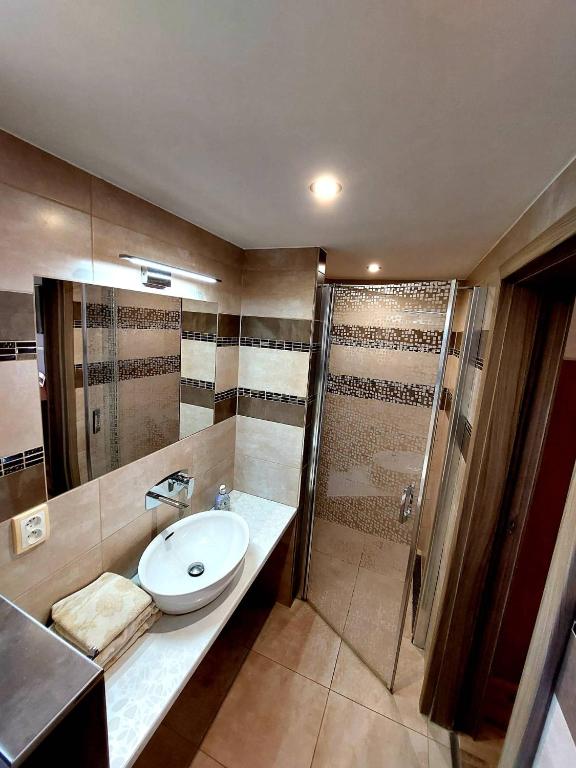Koupelna v ubytování Hotel Olga